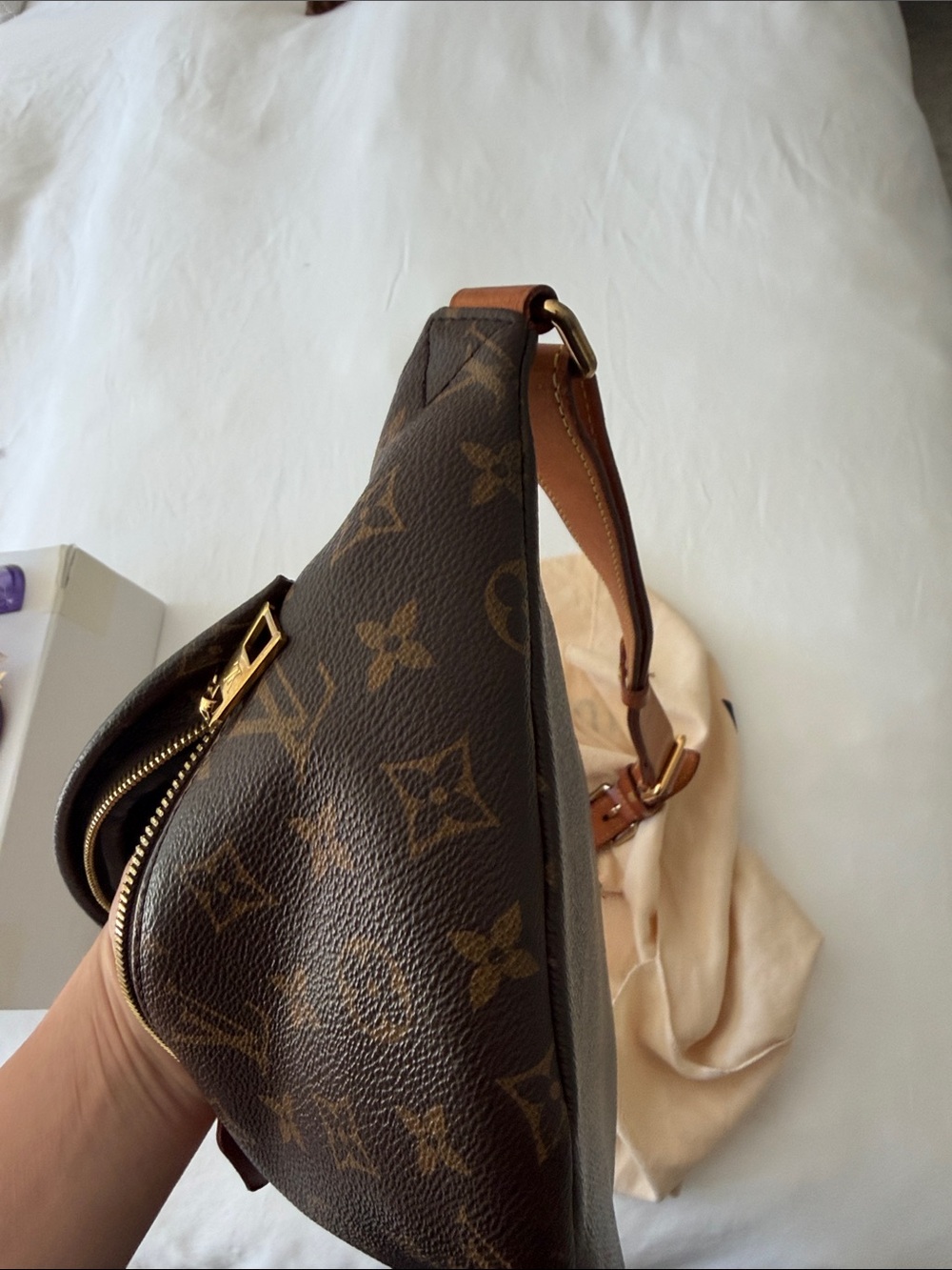 Louis Vuitton Monogram Belt Bag in Brown with Gold Hardware - Picture 17 of 17